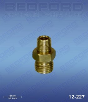 Bedford 12-227 is Devilbiss H-1766 Brass Nipple aftermarket replacement