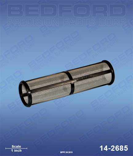 Bedford 14-2685 60 Mesh Medium Length Black Outlet Filter