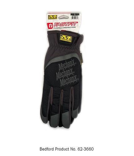 Bedford 62-3660 FastFit Black Gloves, Large