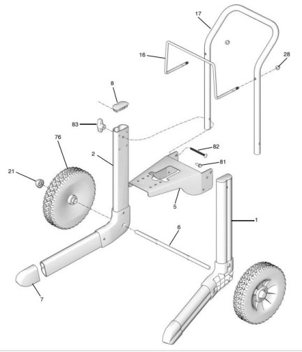 GRACO ProLTS 17,19 Frame or Cart for ProLTS 17, ProLTS 19 Models 24N906, 24N808 (Used)